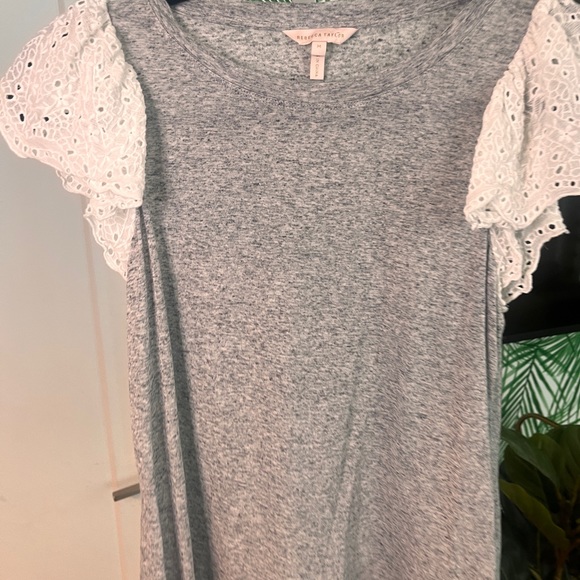 Rebecca Taylor Eyelet Sleeve Tee - Picture 7 of 10